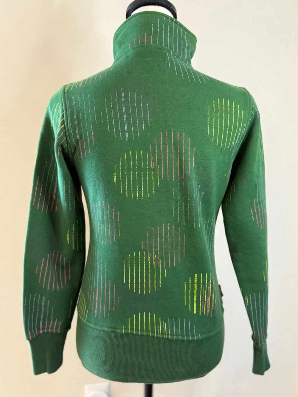 Nomis green & pink boho button up sweatshirt SZ SM - Picture 9 of 14